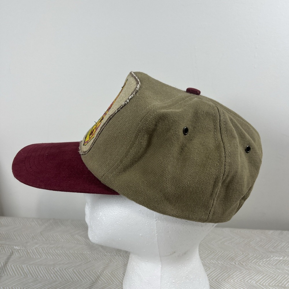 Vintage Cotton Brand Butterfly Embroidered Logo Cap Hat Adj. Mens Made USA - Picture 2 of 11